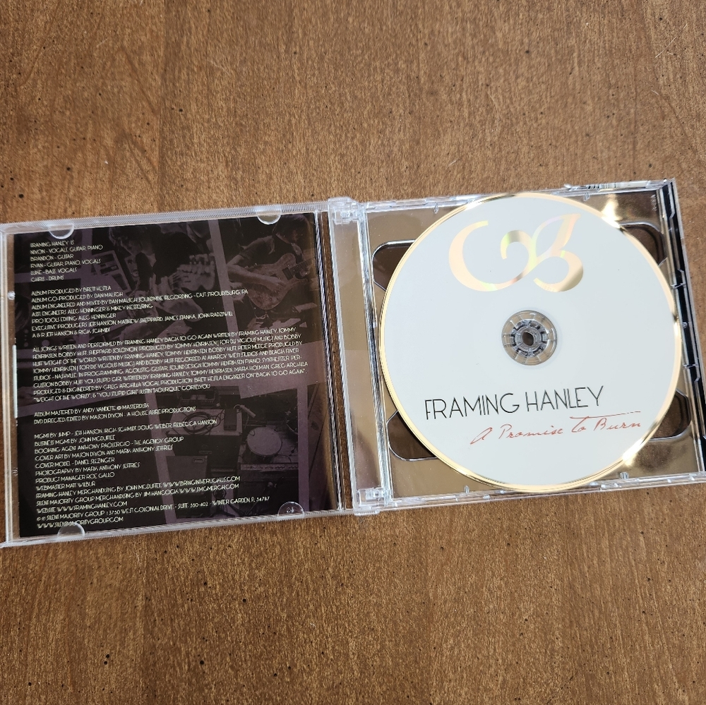 🔷️ Framing Hanley A Promise To Burn Signed CD Excellent Condition - Picture 2 of 3